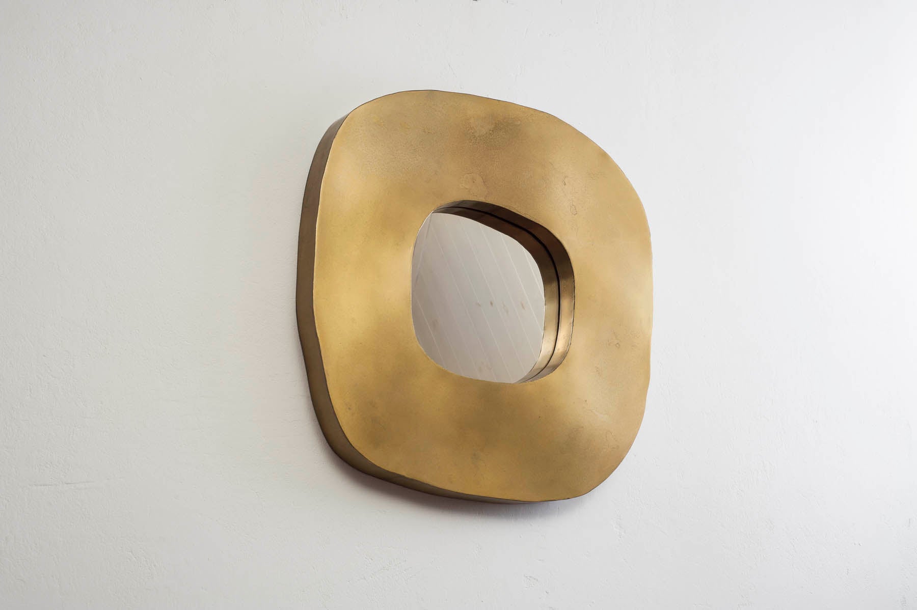 Freeform Brass Frame Mirror