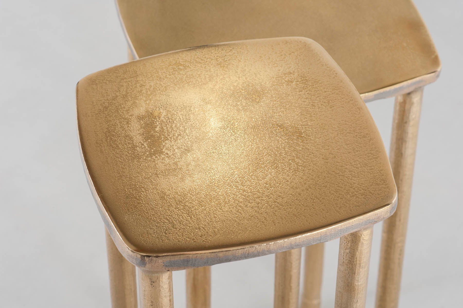 Set Of Two Brass Tables