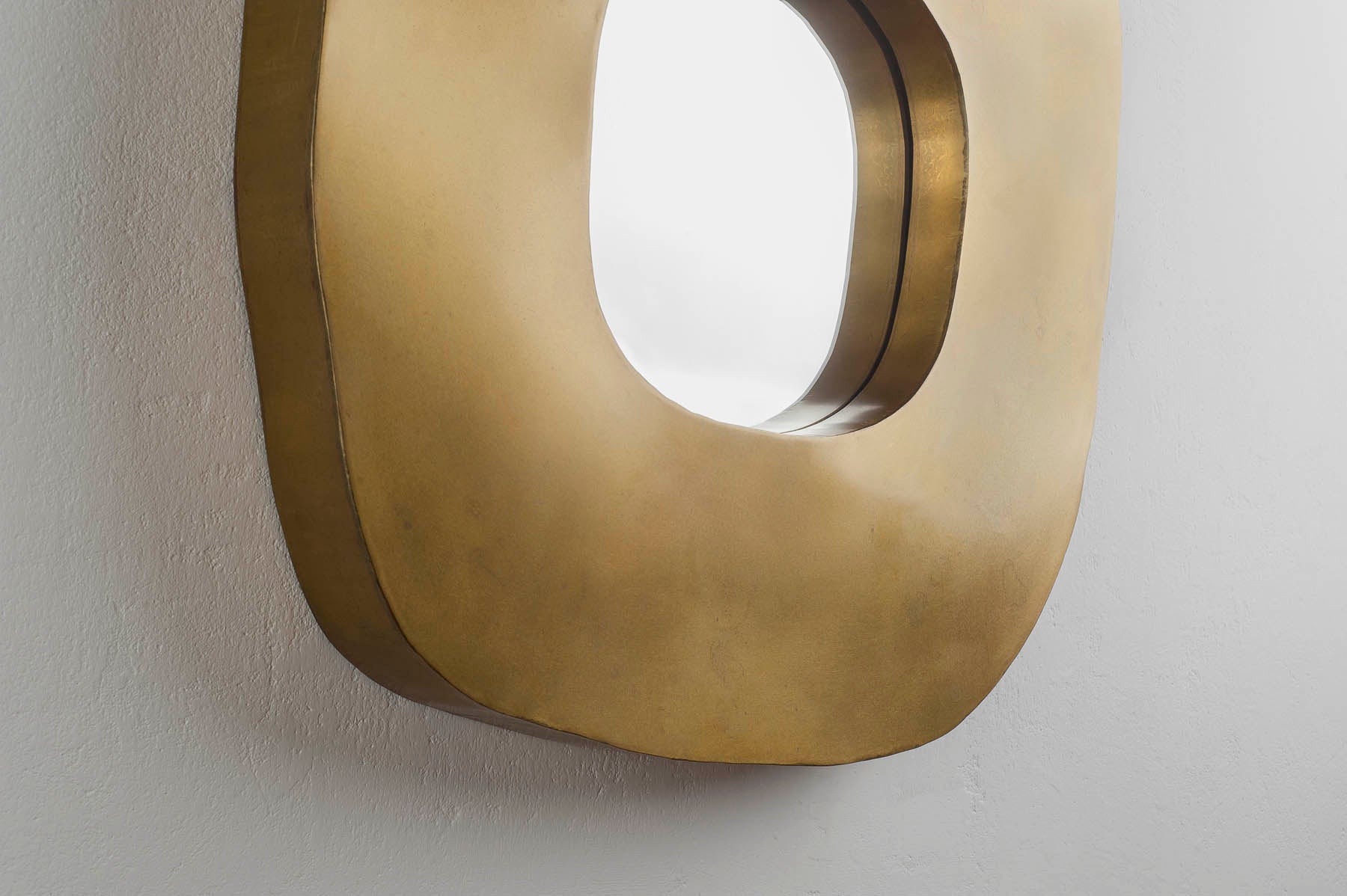 Freeform Brass Frame Mirror