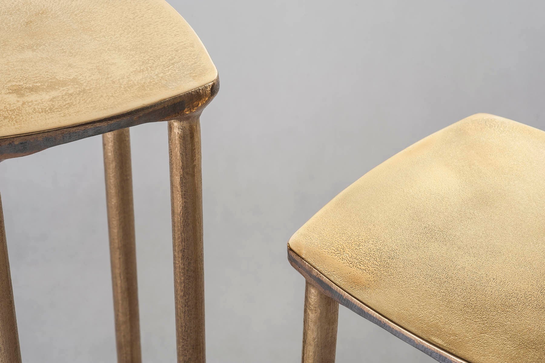 Set Of Two Brass Tables