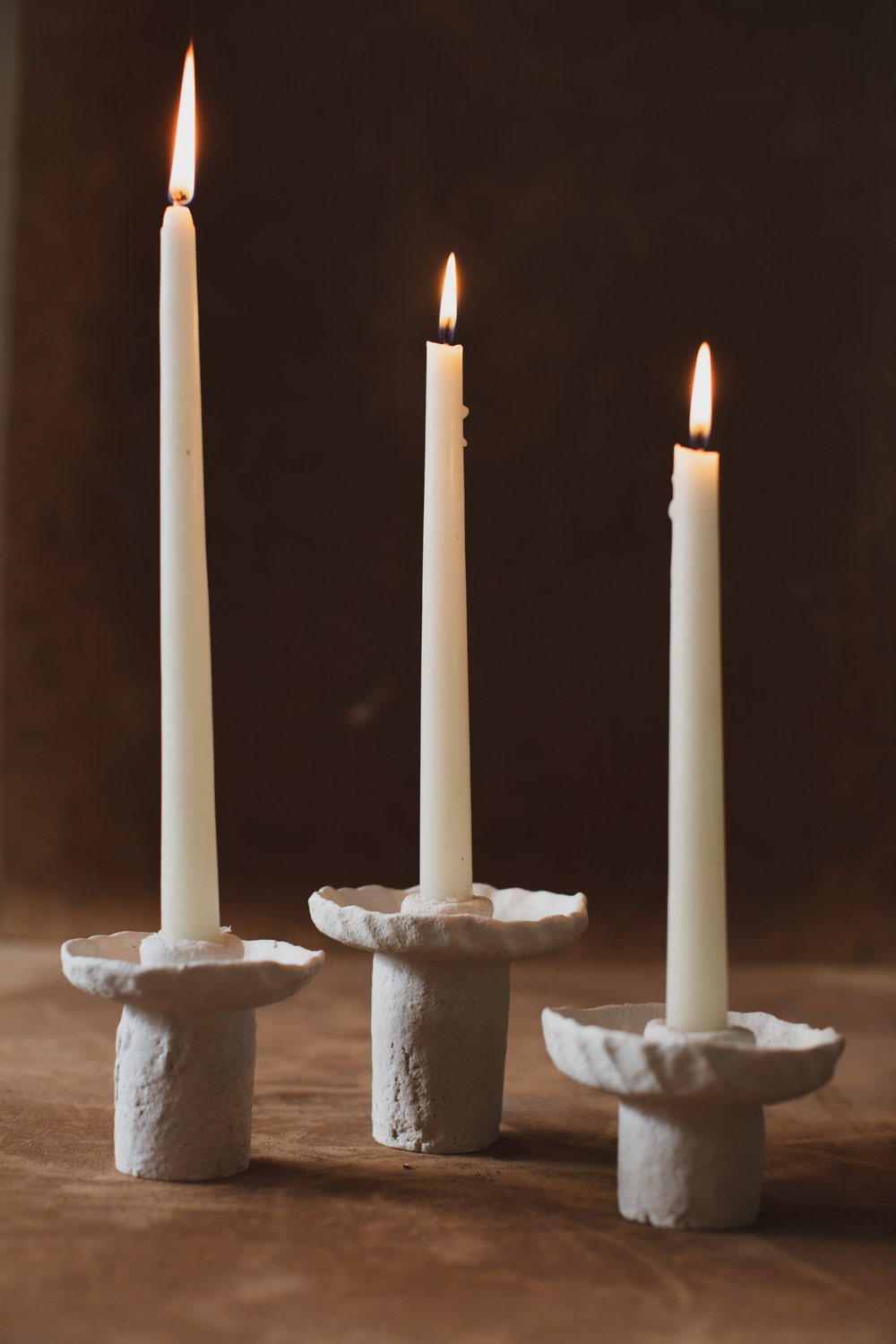 White Candlestick Holder