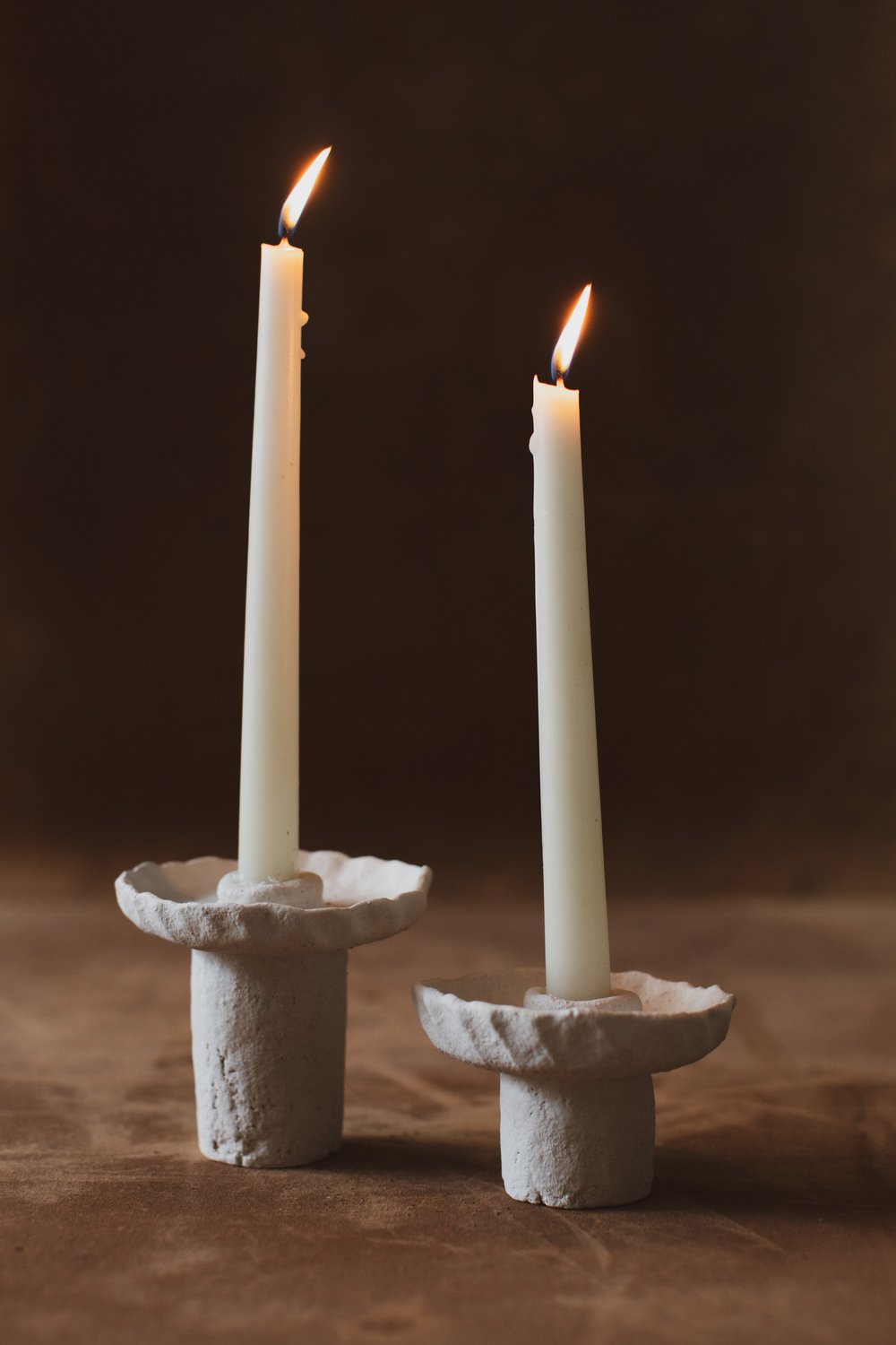 White Candlestick Holder