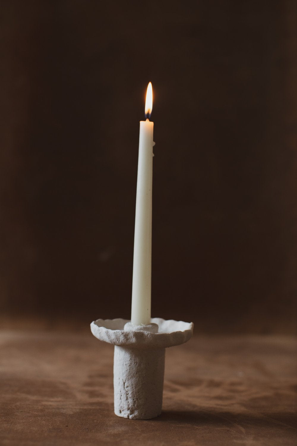 White Candlestick Holder