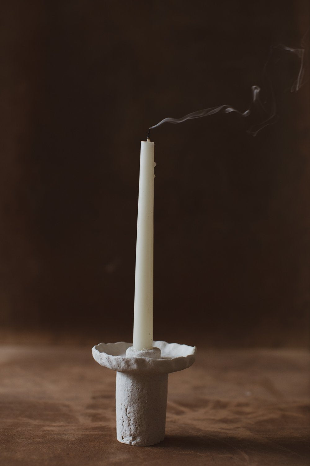 White Candlestick Holder