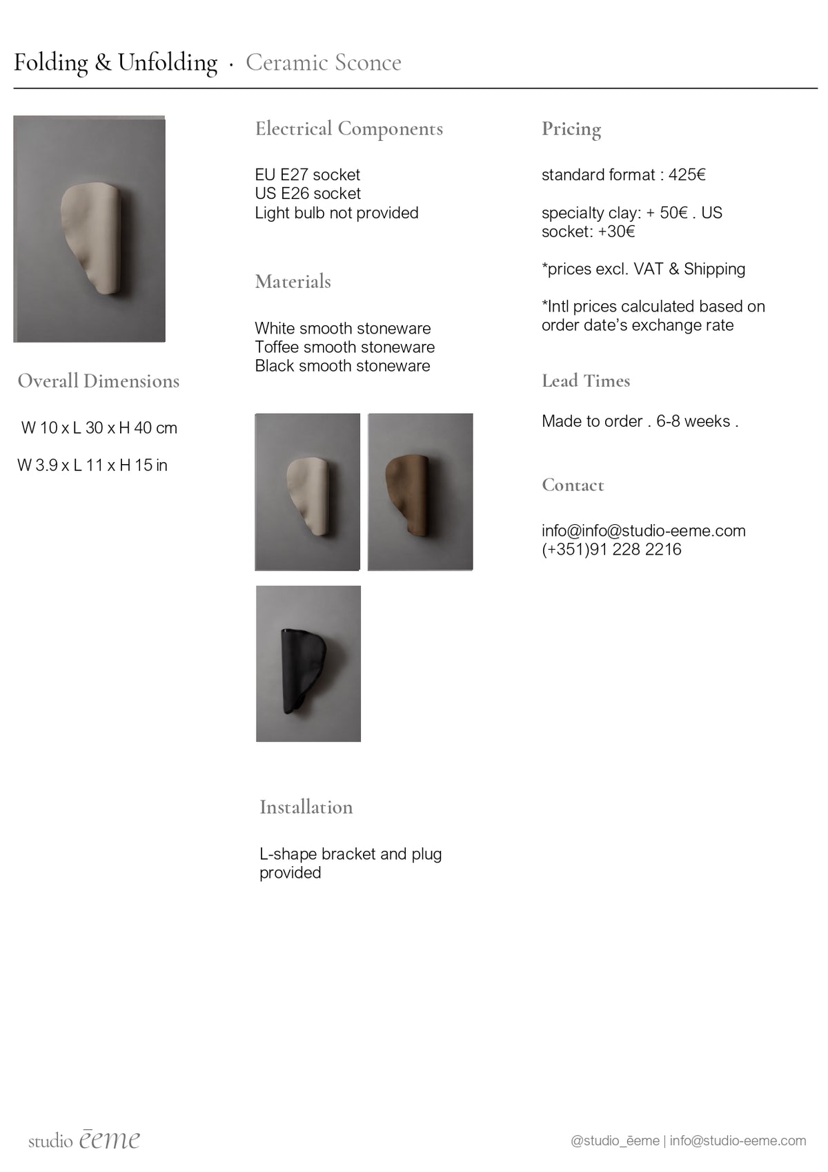 Folding and Unfolding Wall Lights