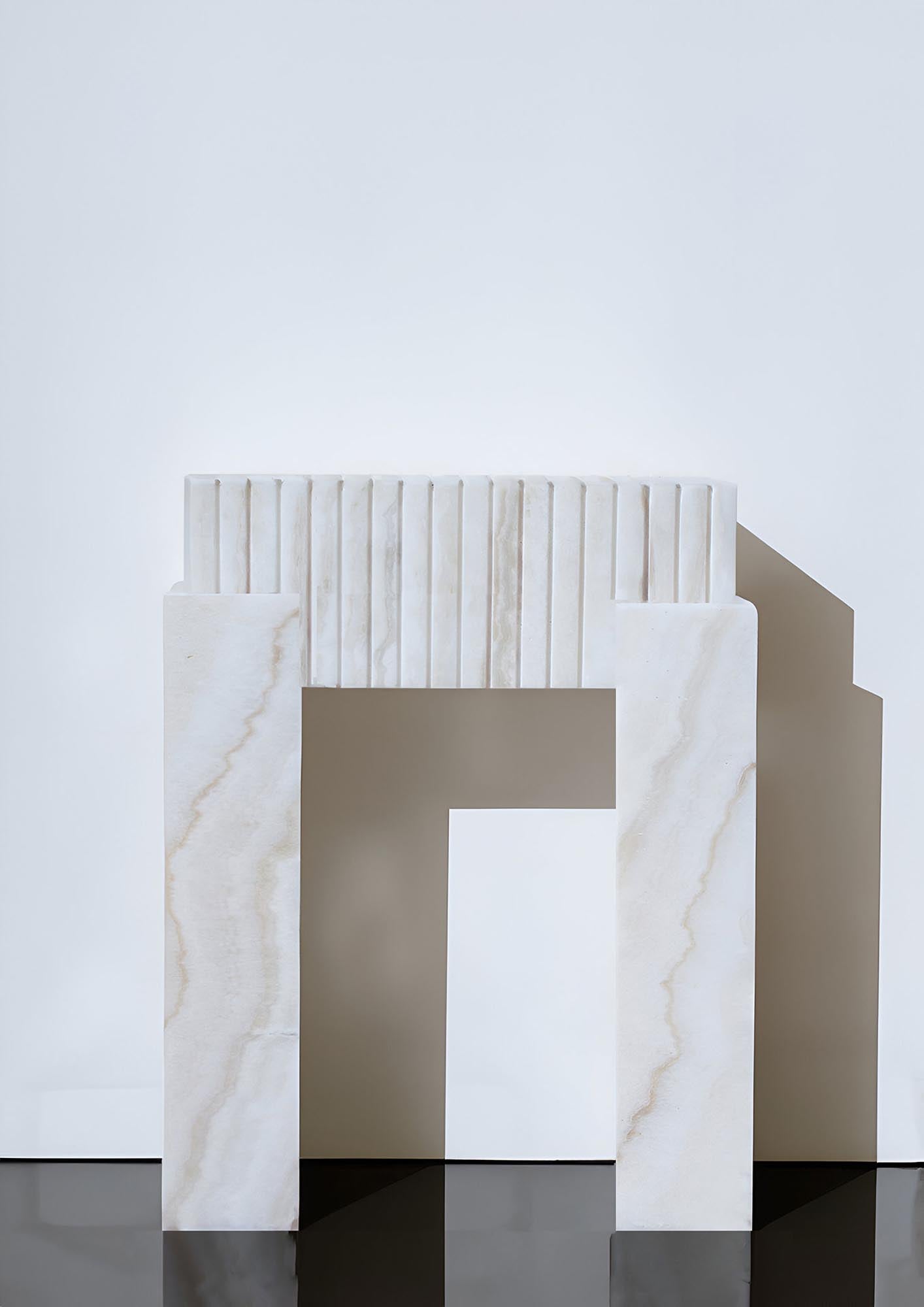 Gina Vanilla Onyx Stool
