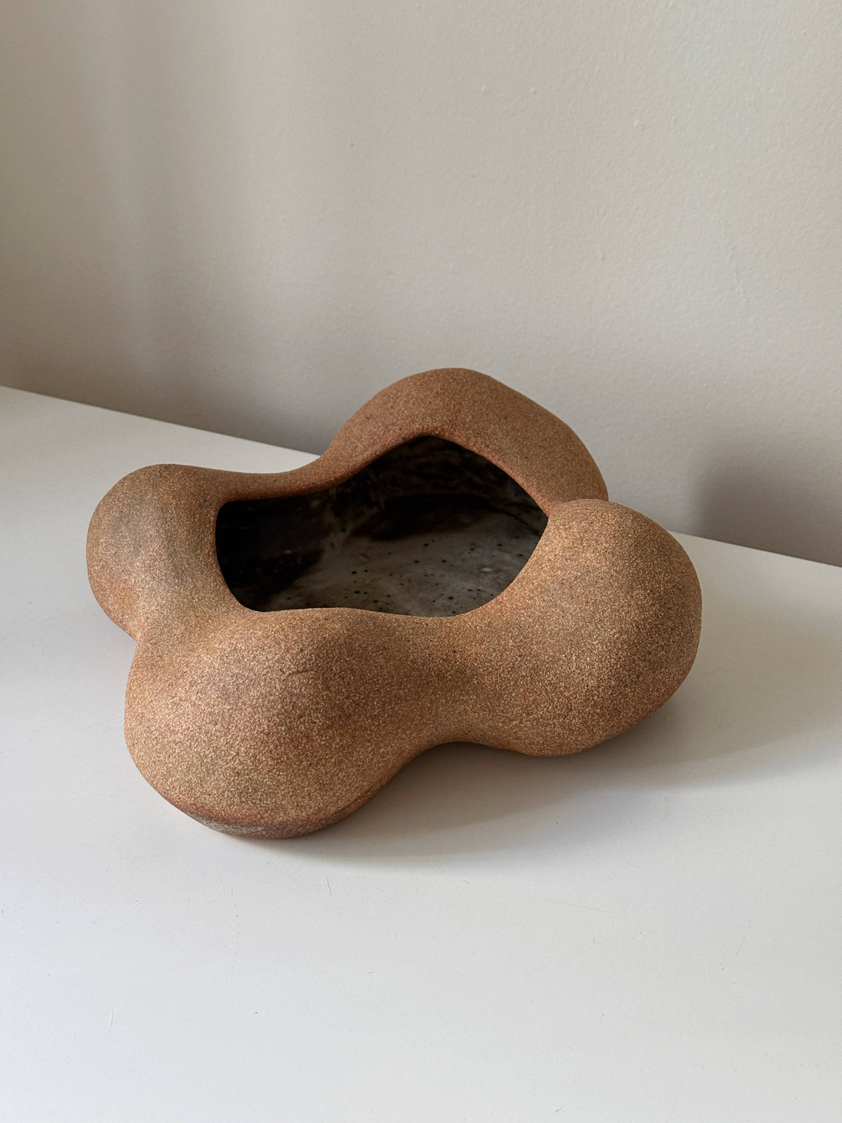 Sculptural Vessel in Unglazed Clay
