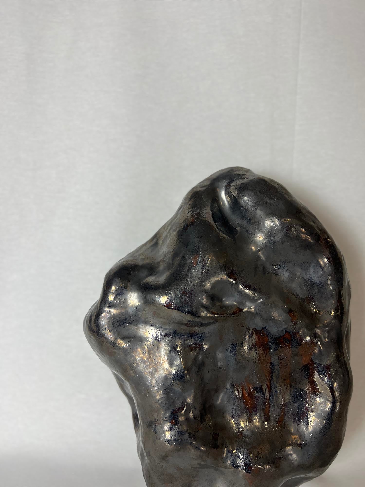 Terra & Metal Table Sculpture