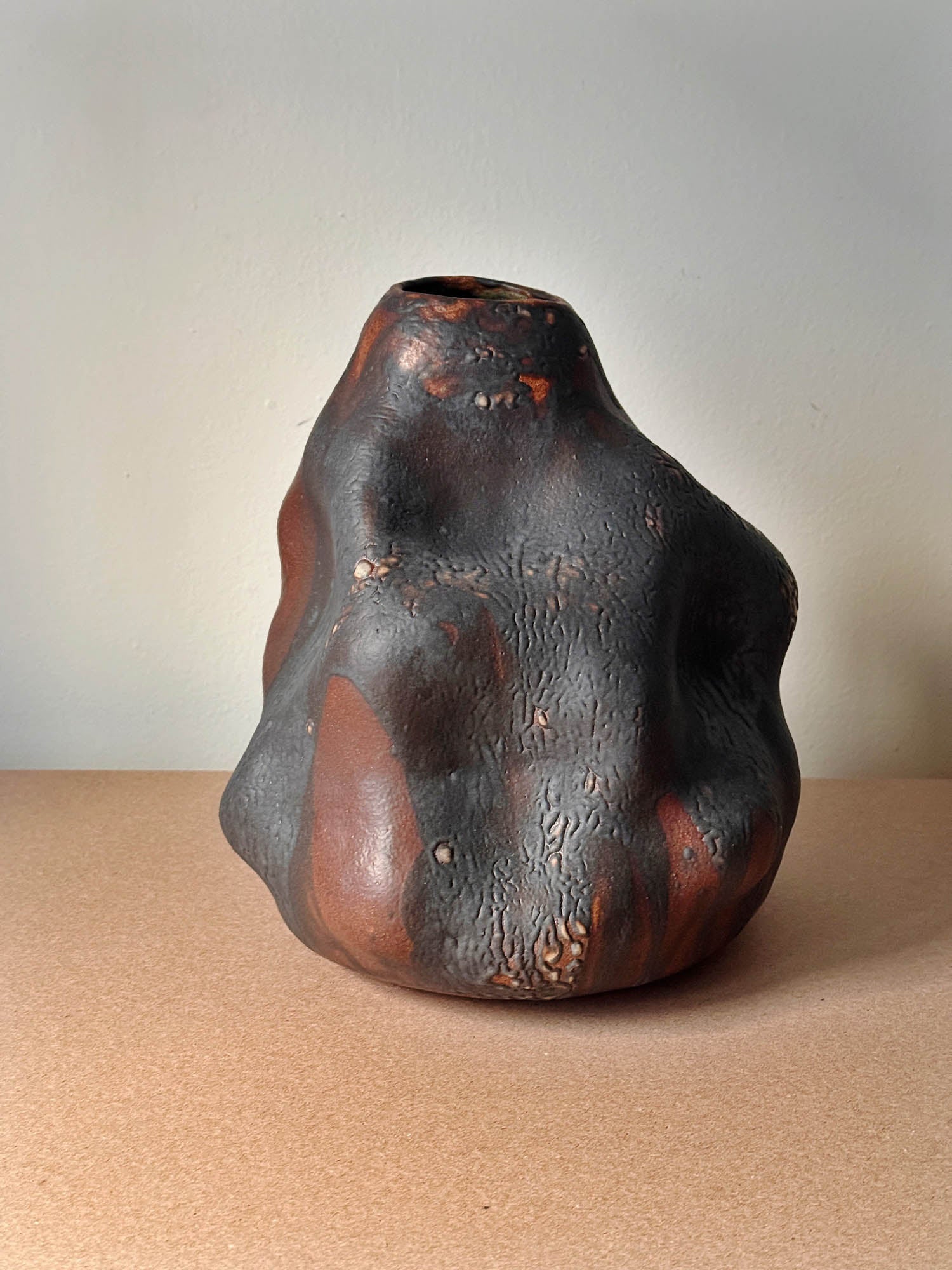 Black Free-Form Vase