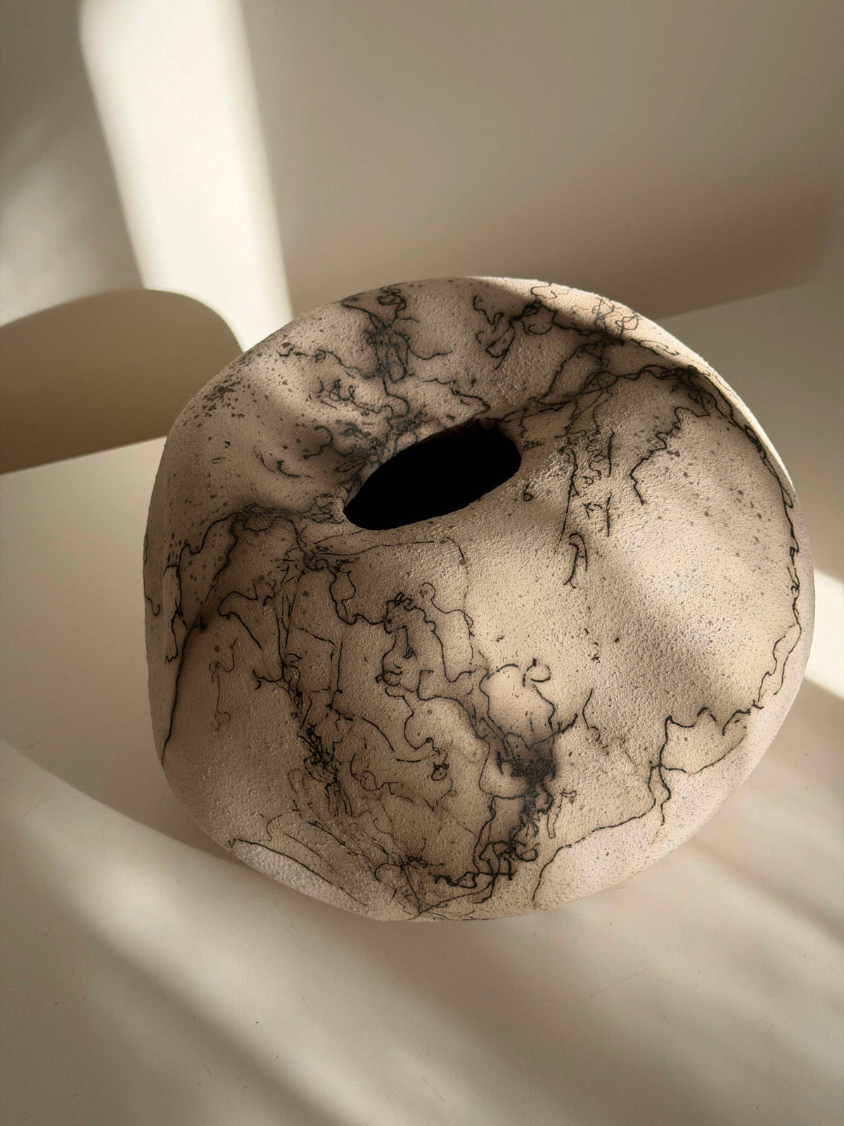 Horse Hair Raku Vase