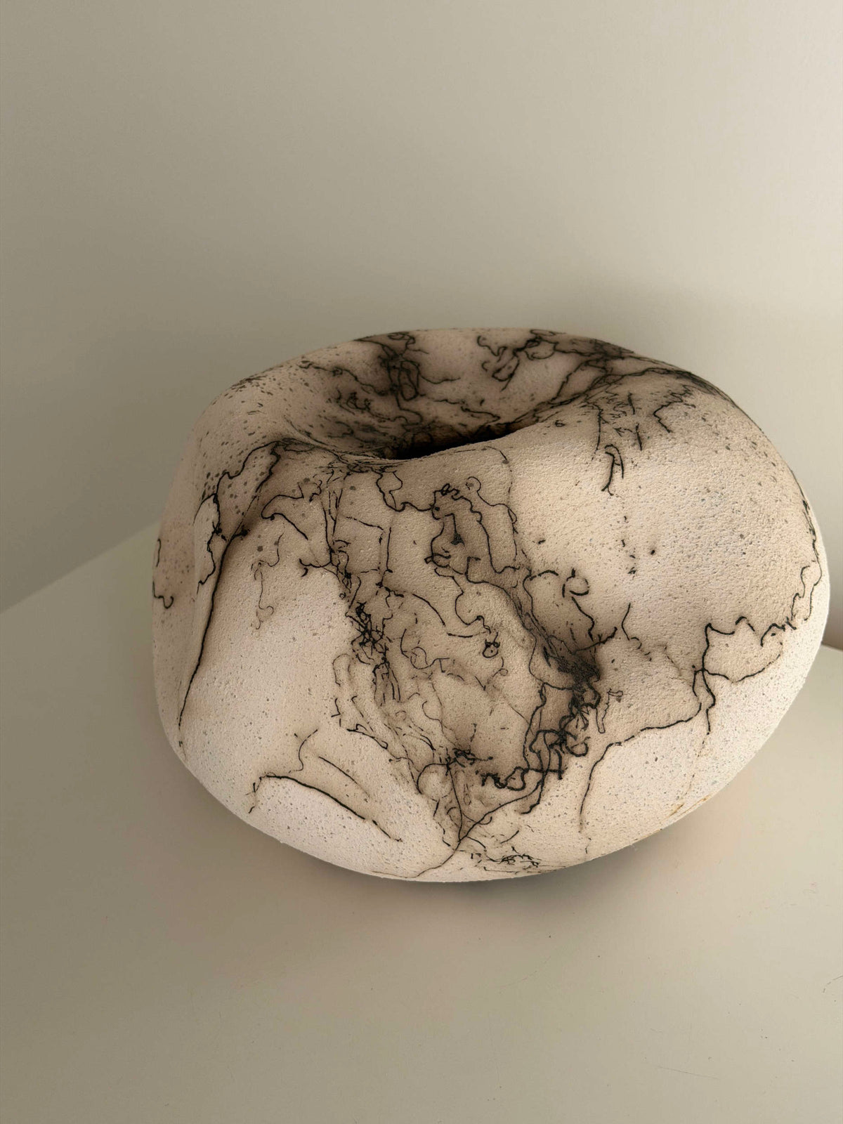 Horse Hair Raku Vase