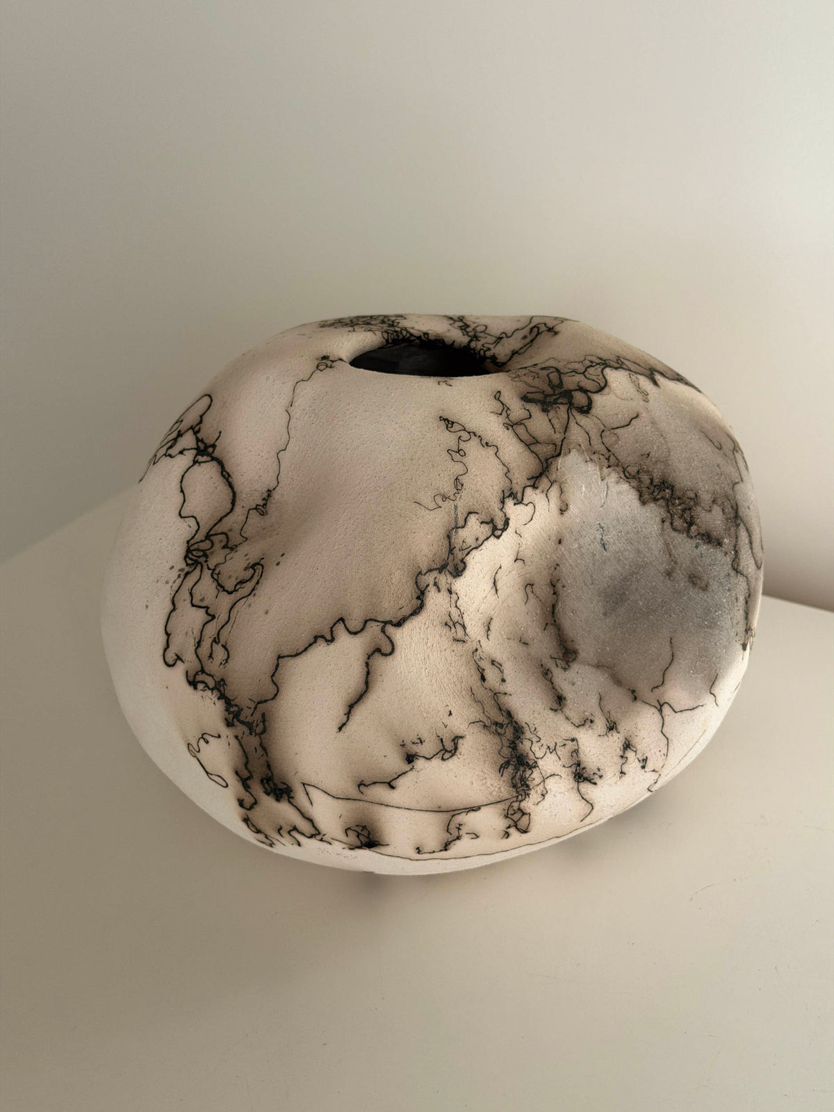 Horse Hair Raku Vase