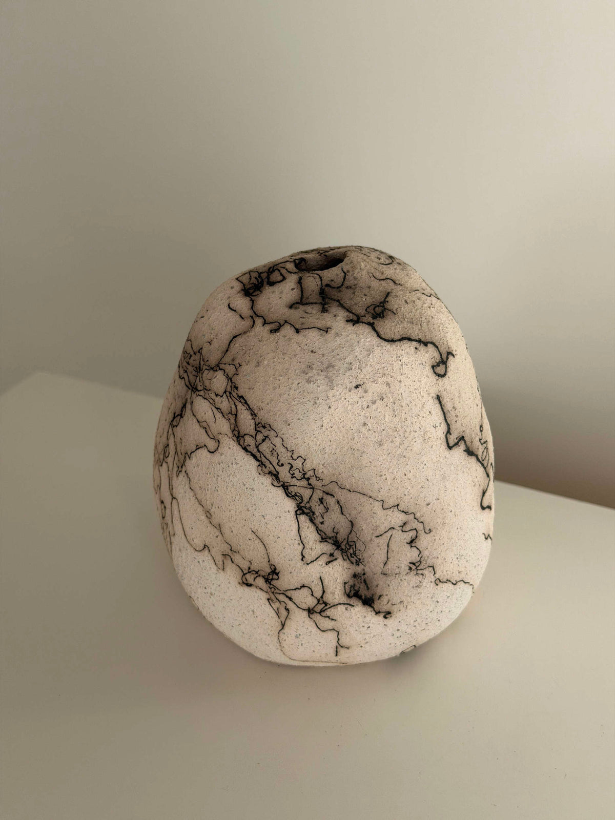 Horse Hair Raku Vase