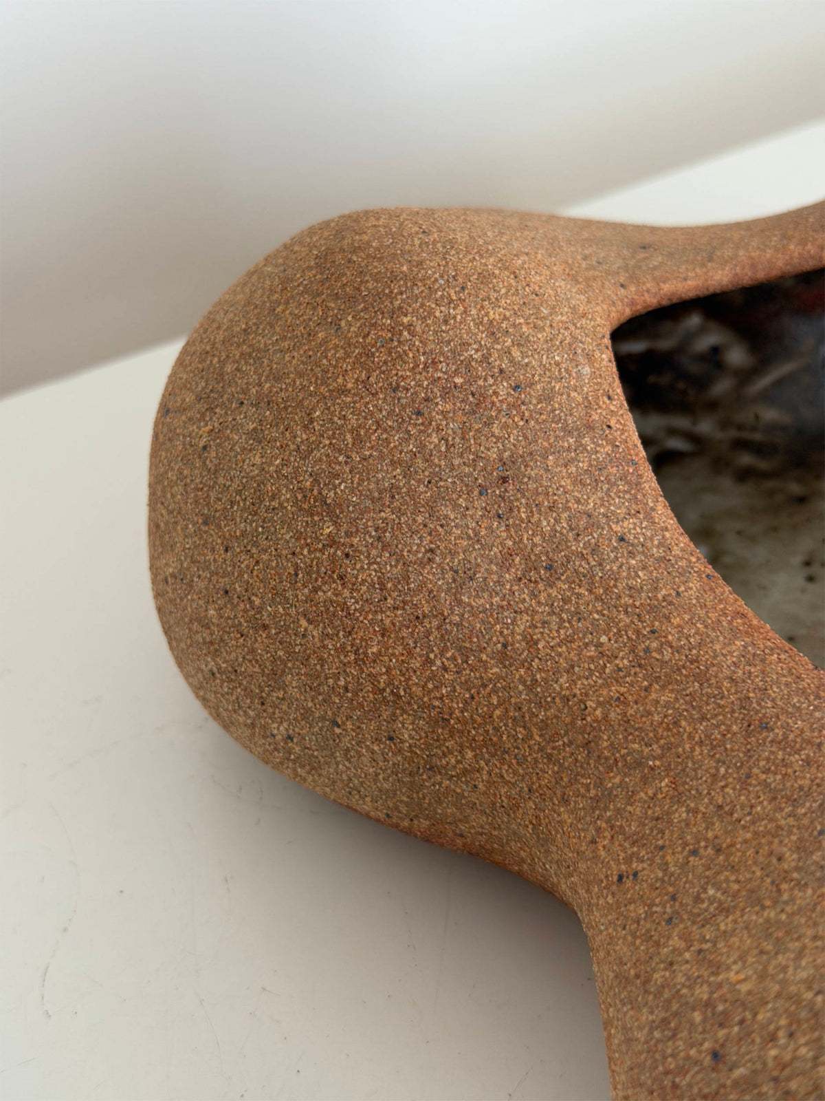 Sculptural Vessel in Unglazed Clay