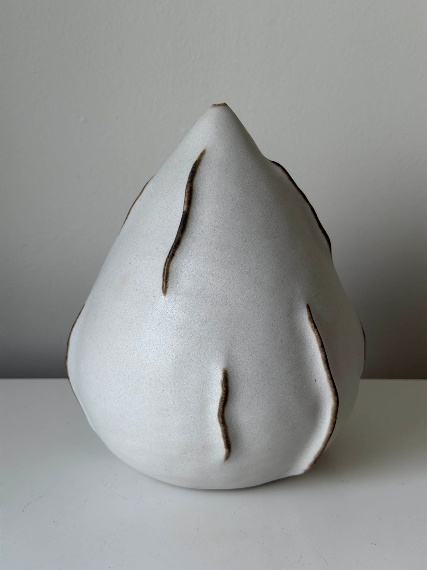 Ceramic Vase in Matte Grey