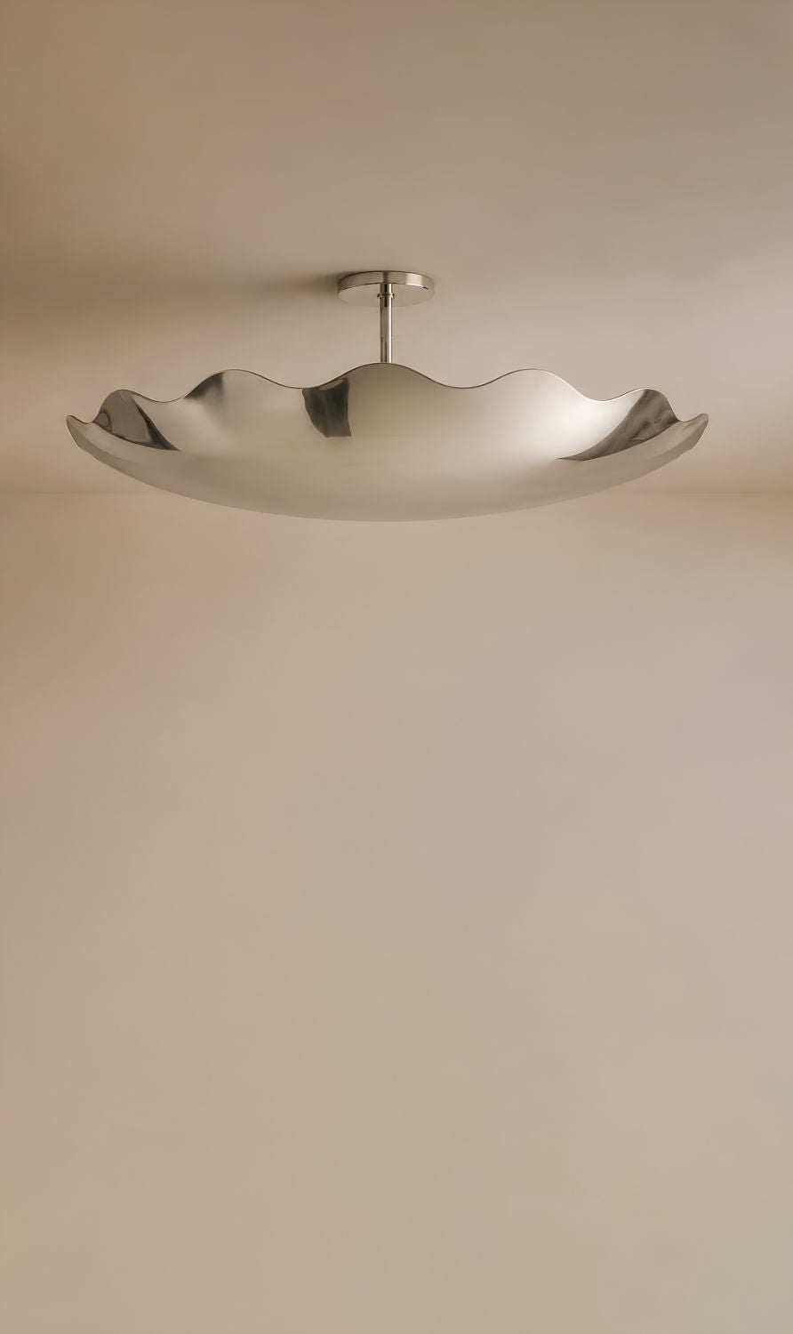 Luna Scalloped Dome Semi- Flush