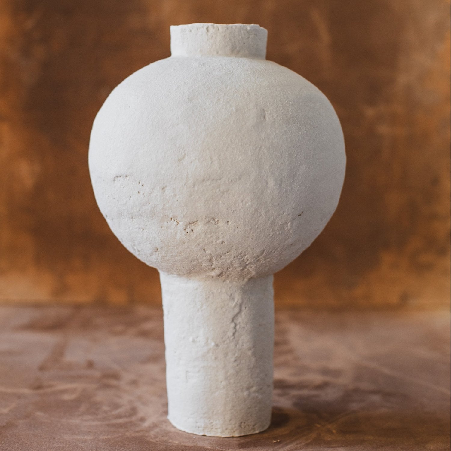 White Tall Moon Jar