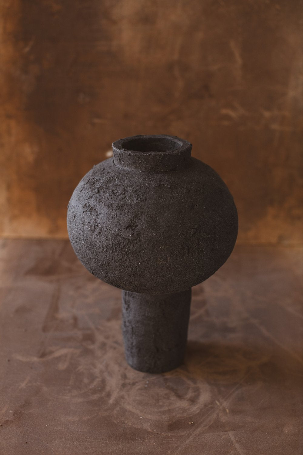 Black Tall Moon Jar