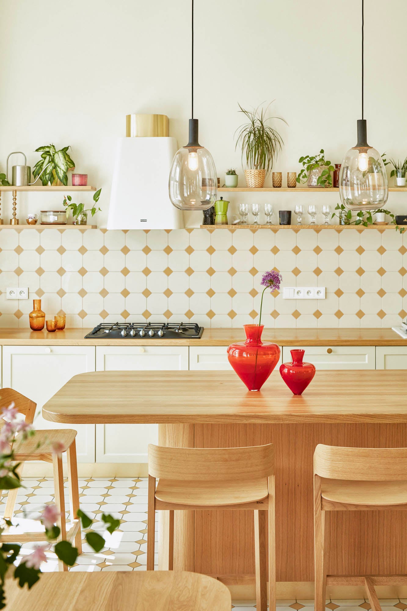 Ruby and Gold Bloom Vase