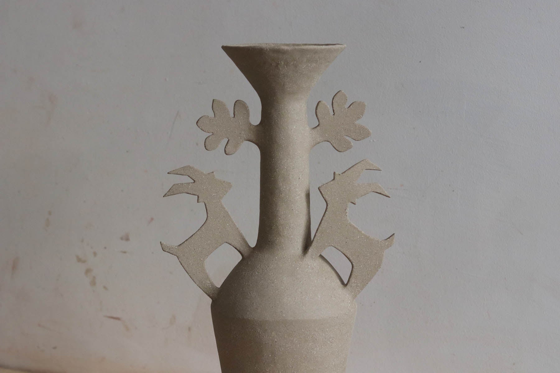 Unglazed Goats and Leaves Amphora