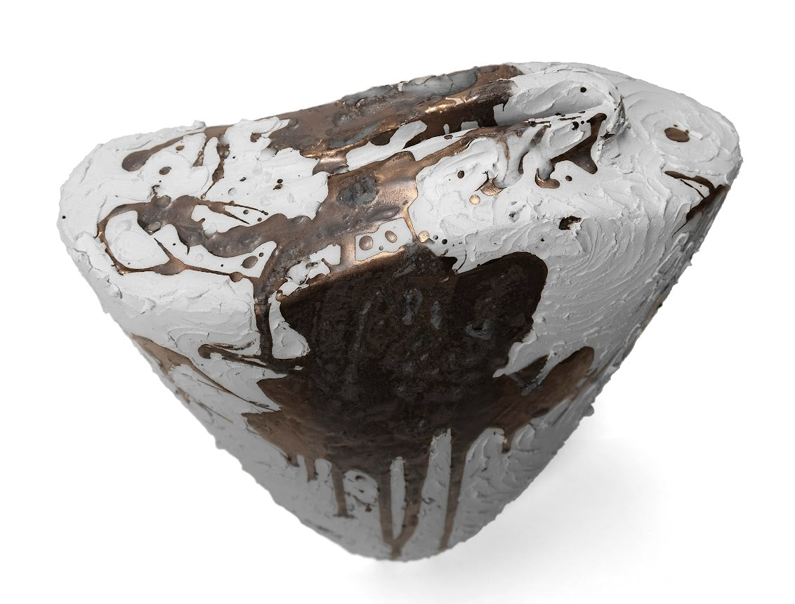 White & Gold Vessel 123