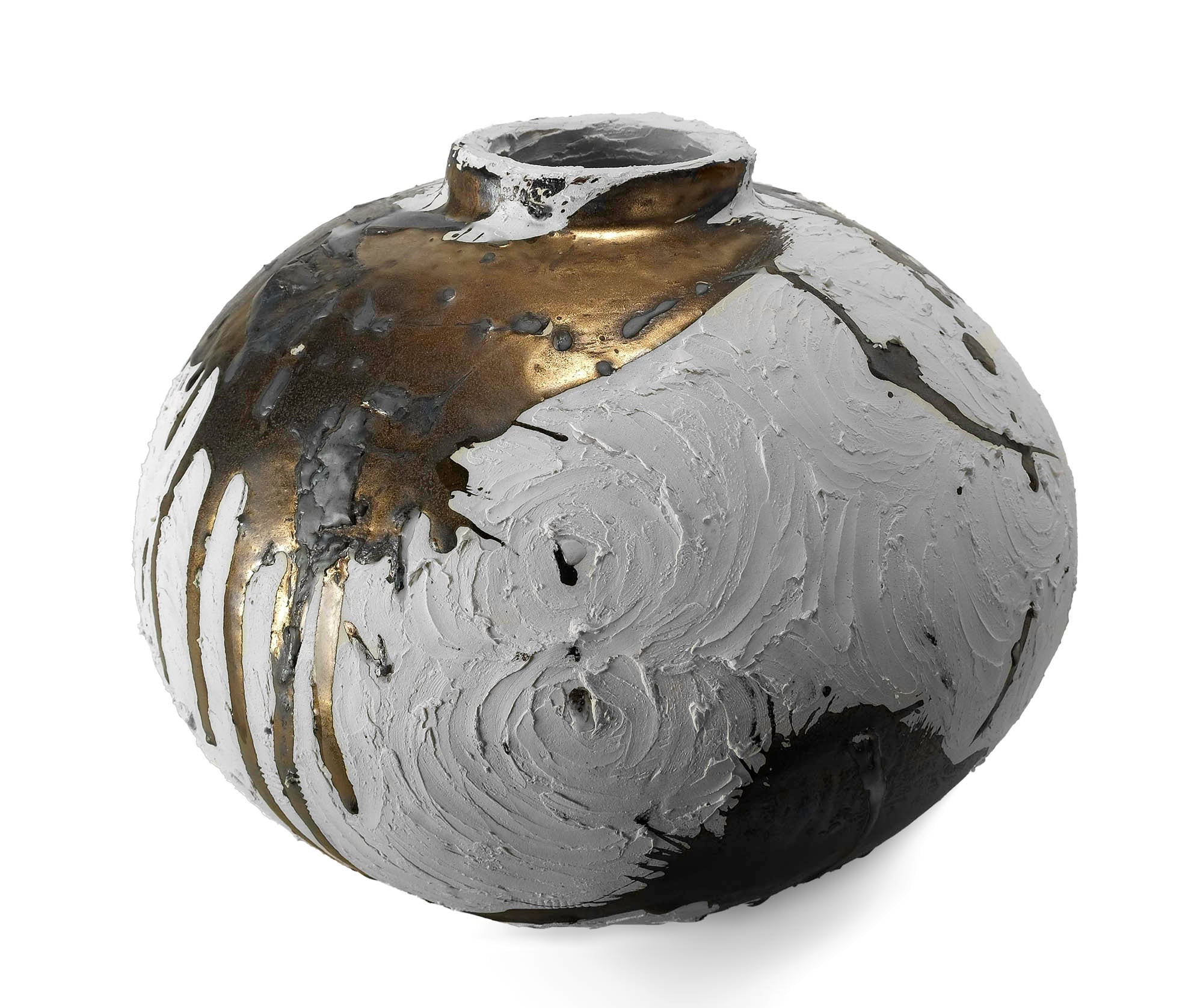 White & Gold Vessel 126