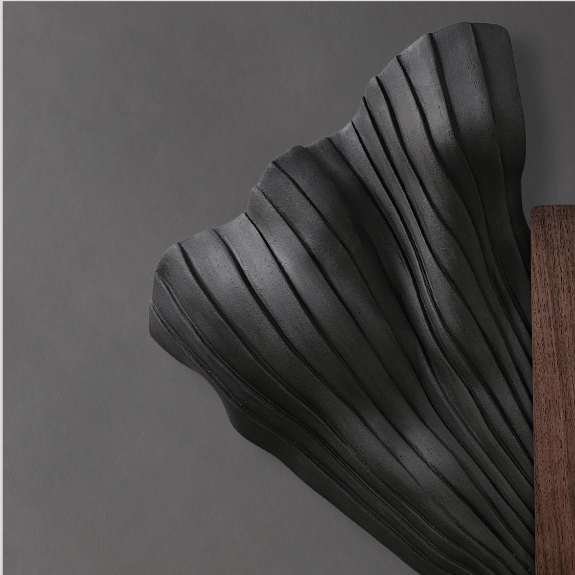 Abundance Sculpture - Black Stoneware and White Porcelain