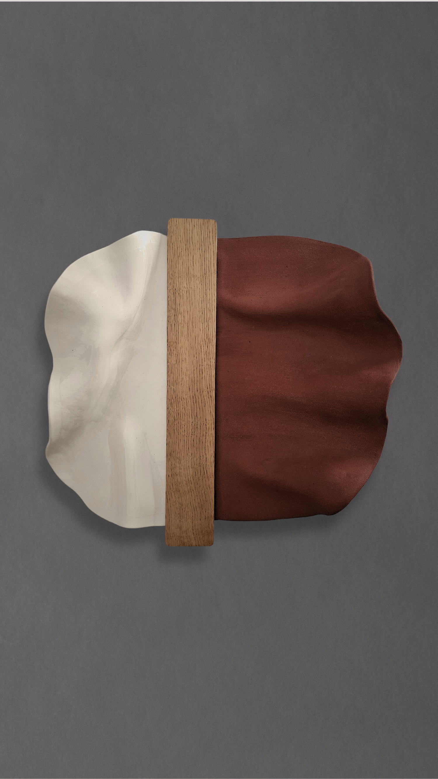 Abundance Sculpture - Red Stoneware and White Porcelain