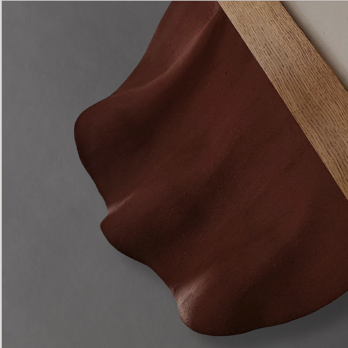 Abundance Sculpture - Red Stoneware and White Porcelain