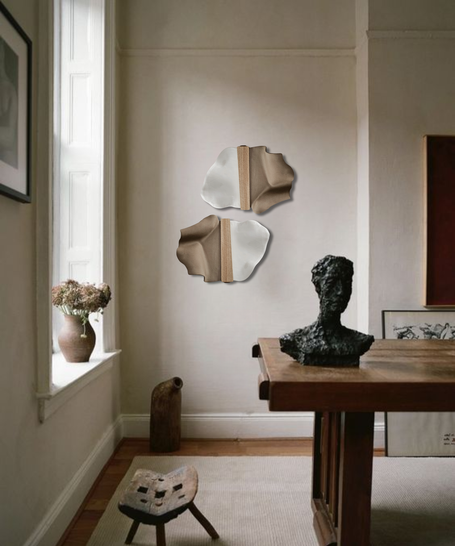Abundance Sculpture - Toffee Stoneware and White Porcelain