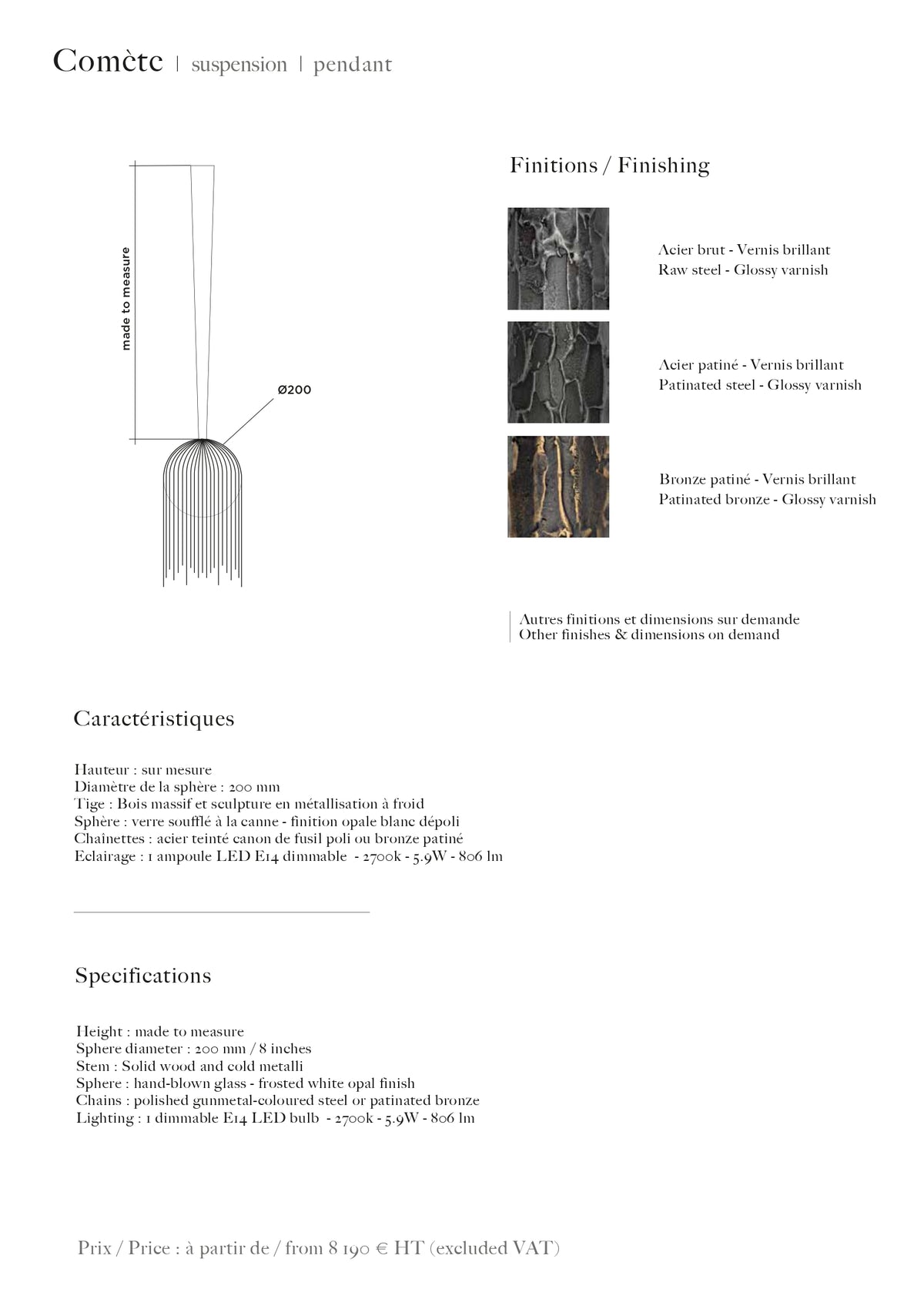 Comète Pendant