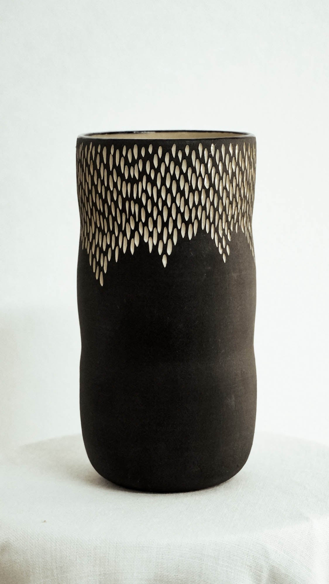 Black Droplets Vase