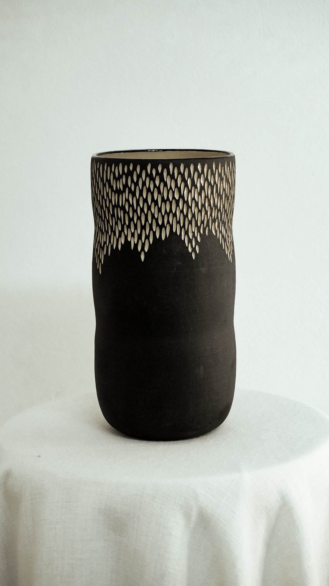 Black Droplets Vase