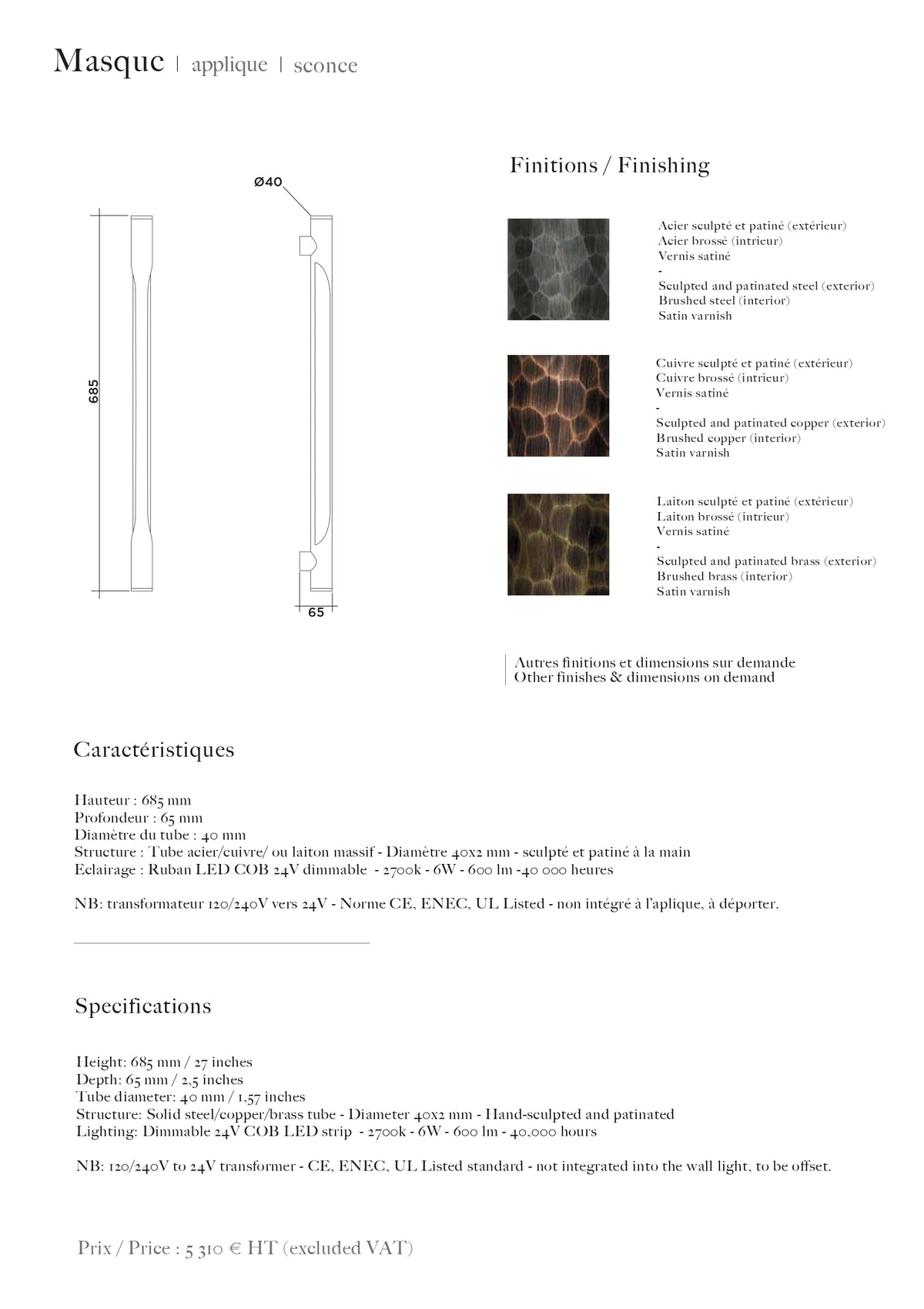 Masque Sconce