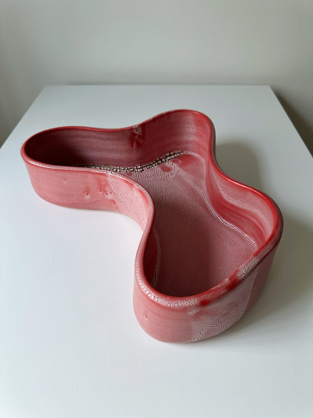 Red Contemporary Ceramic Vessel
