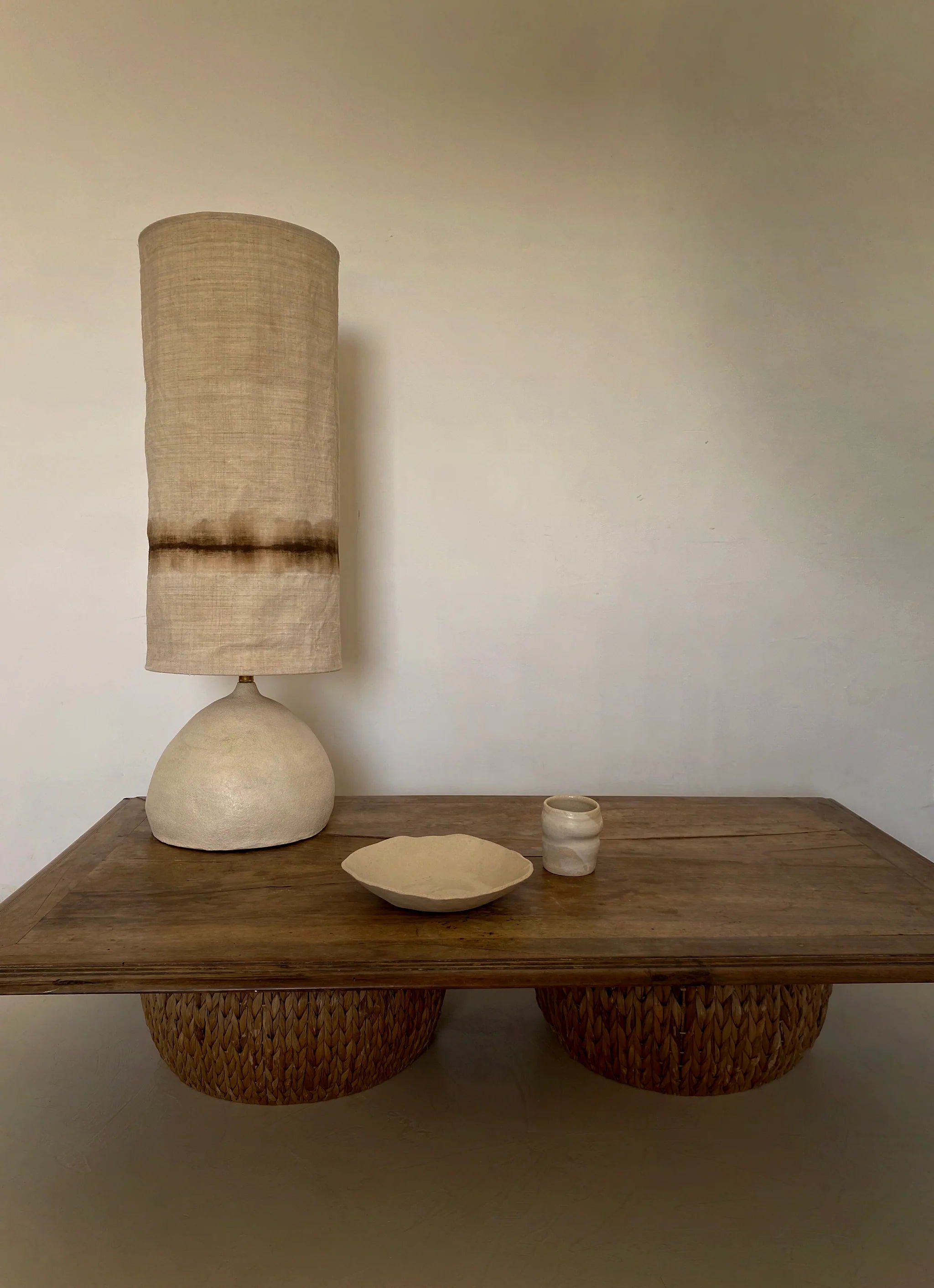 Large Beige Terraé Table Lamp