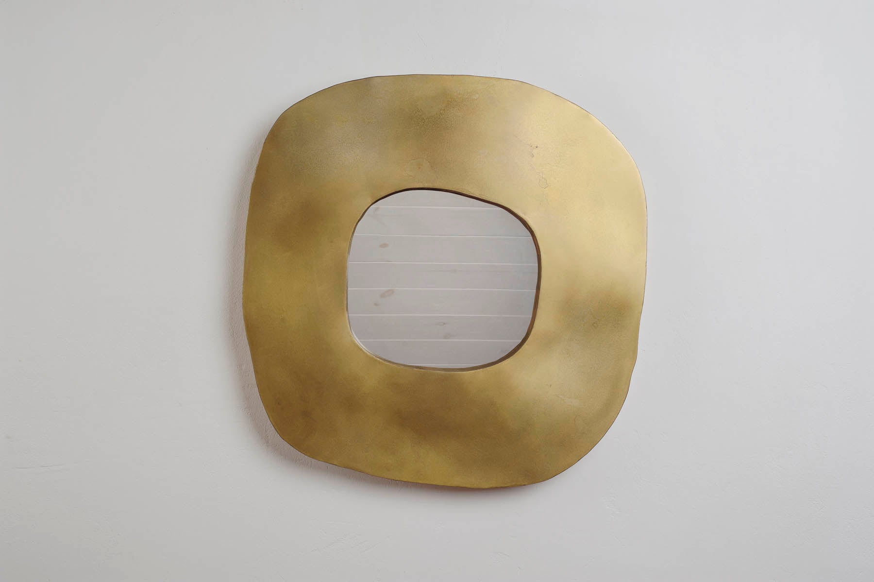Freeform Brass Frame Mirror