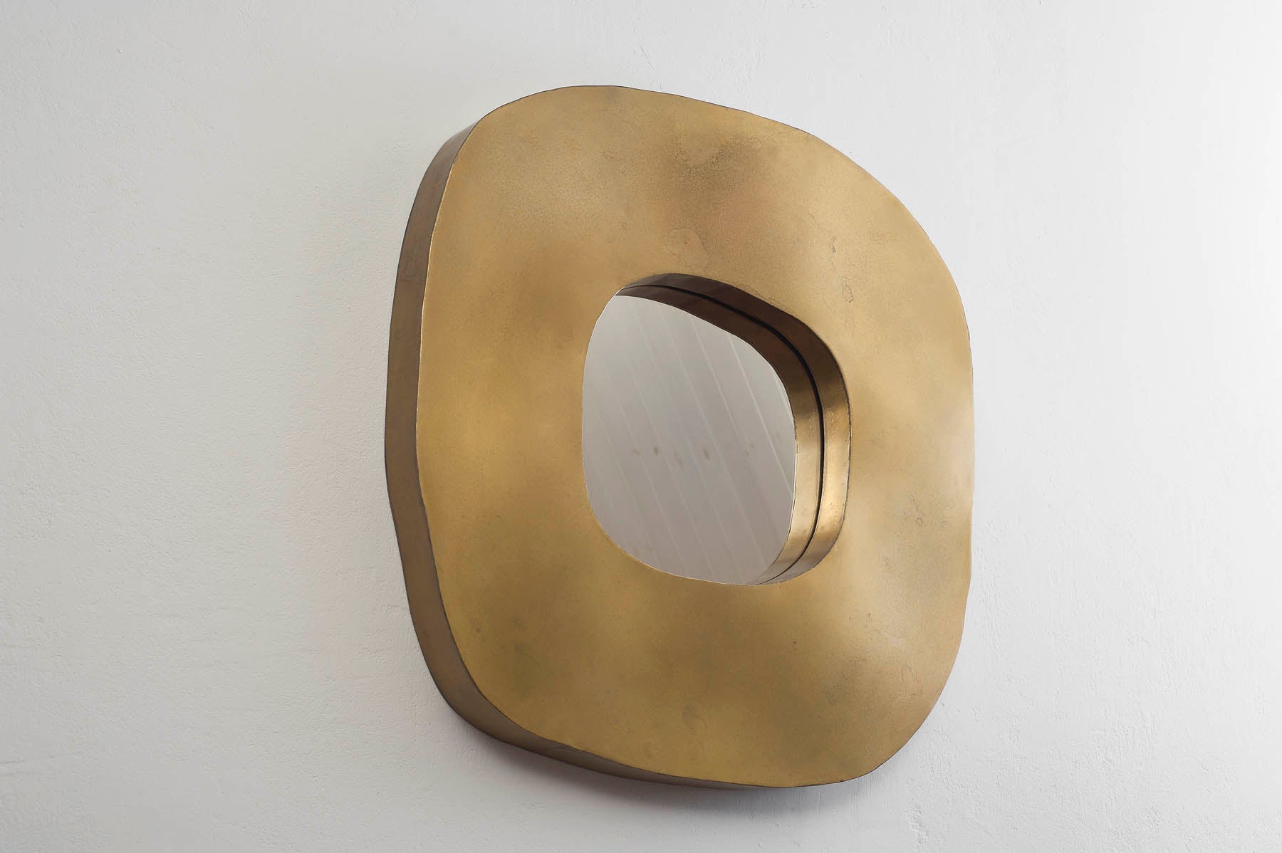 Freeform Brass Frame Mirror