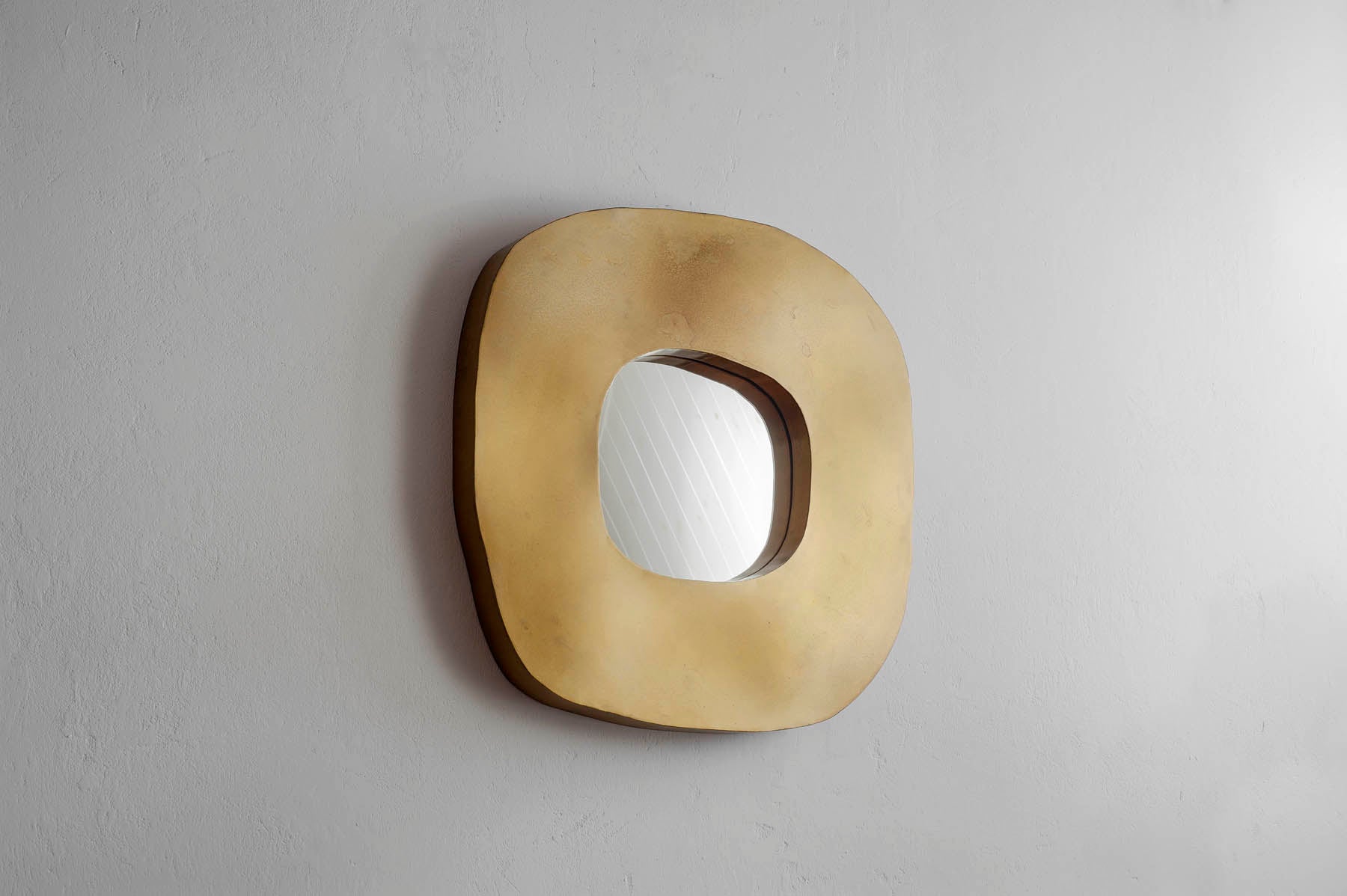 Freeform Brass Frame Mirror