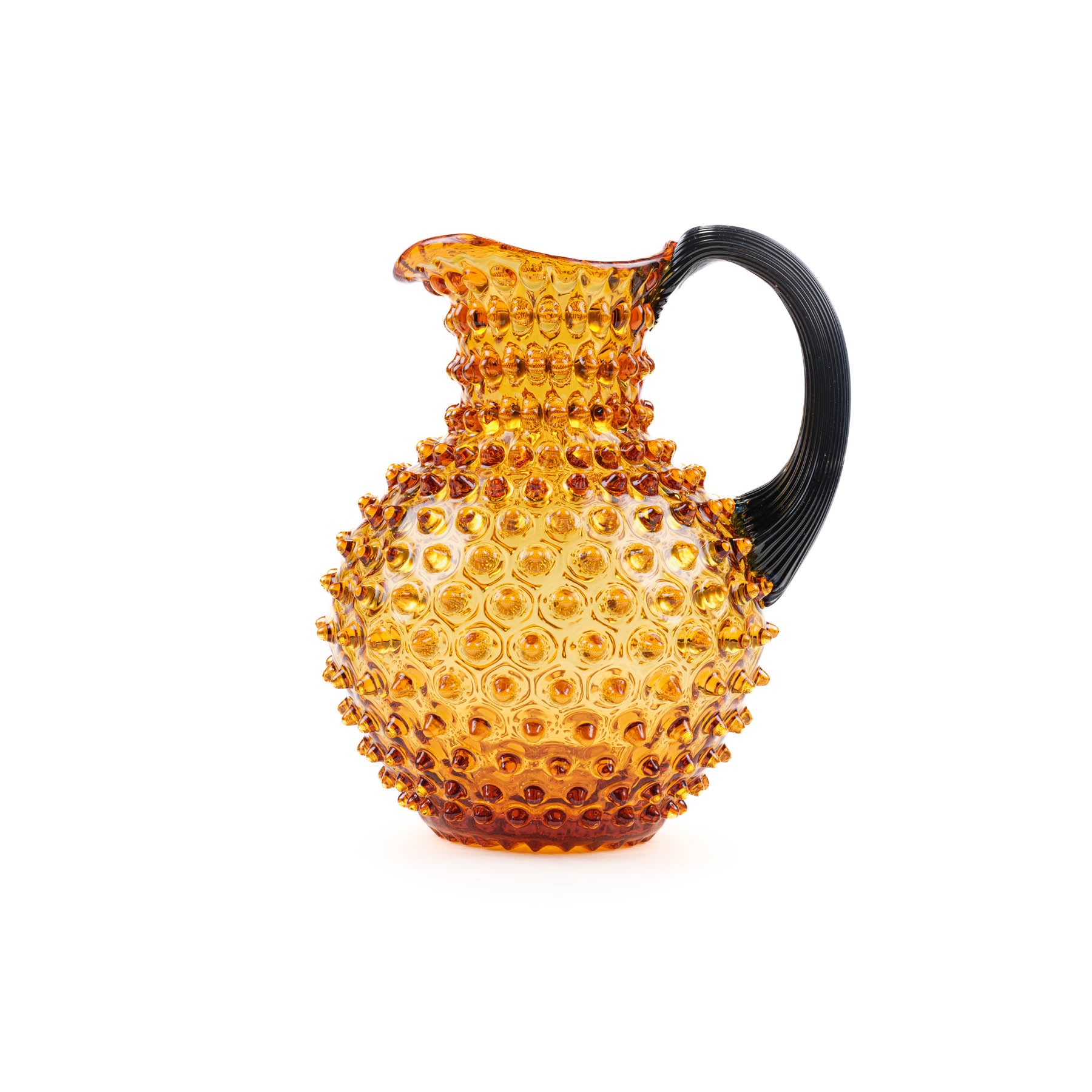 68 oz. Colored Handle Paris Hobnail Jug