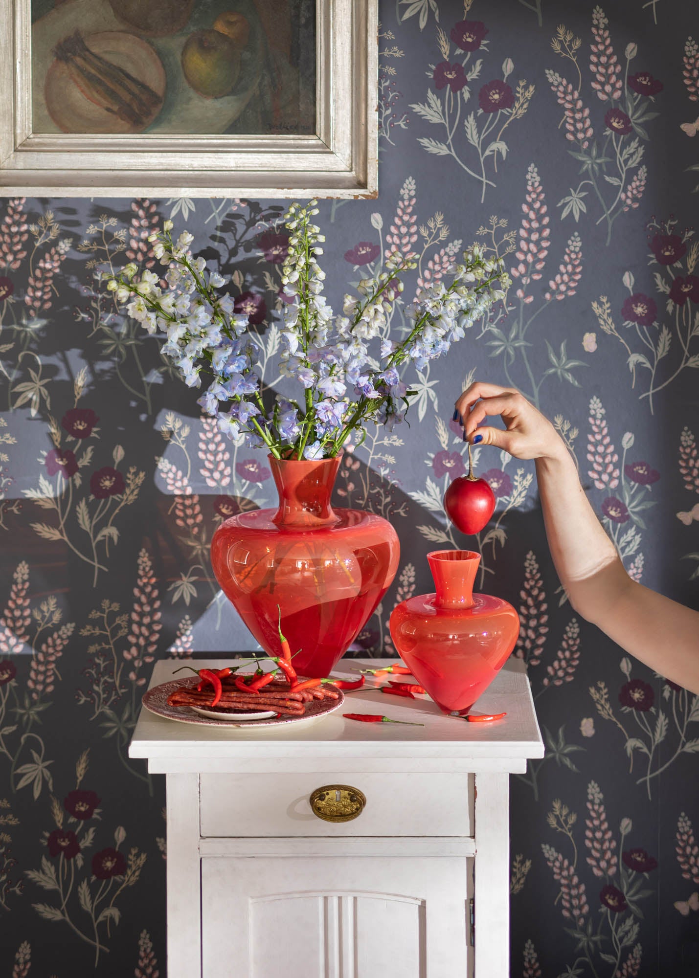 Ruby/Gold Large Bloom Vase