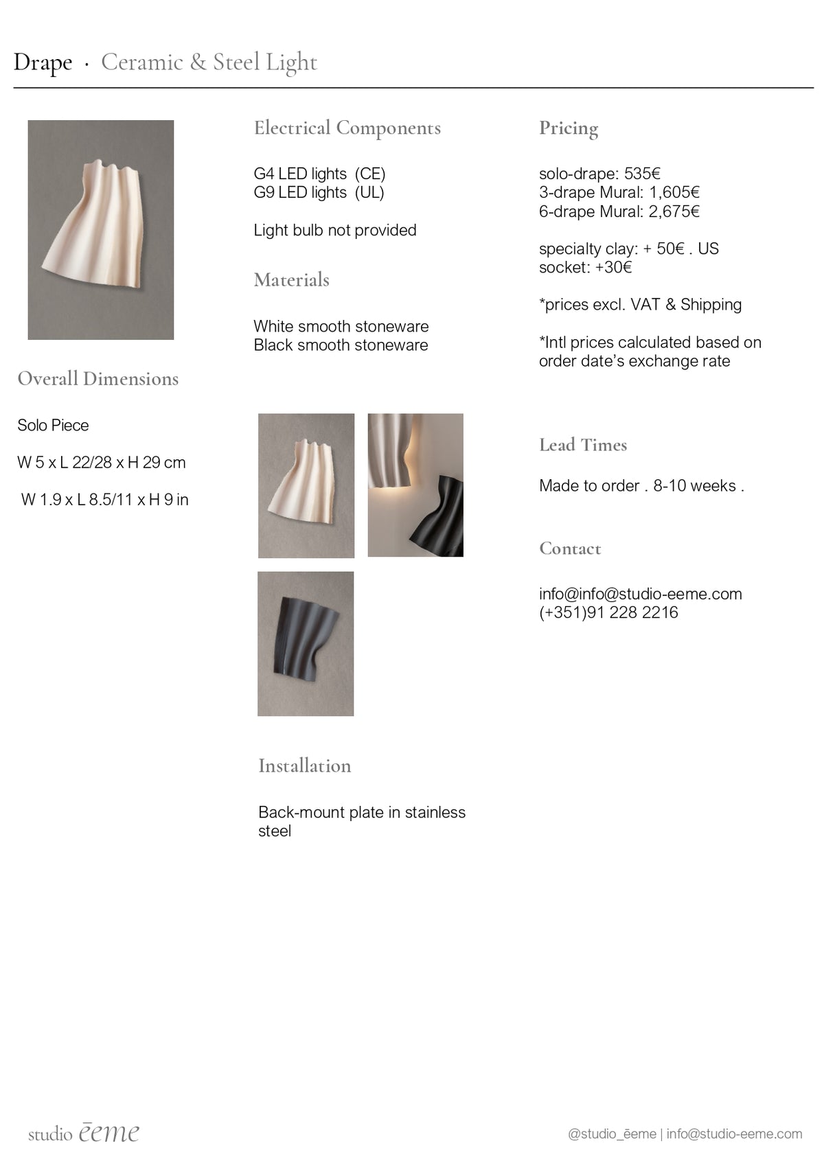 Drape Wall Lamp