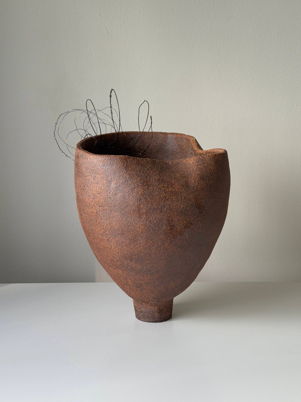 Ceramic Vase with Wire
