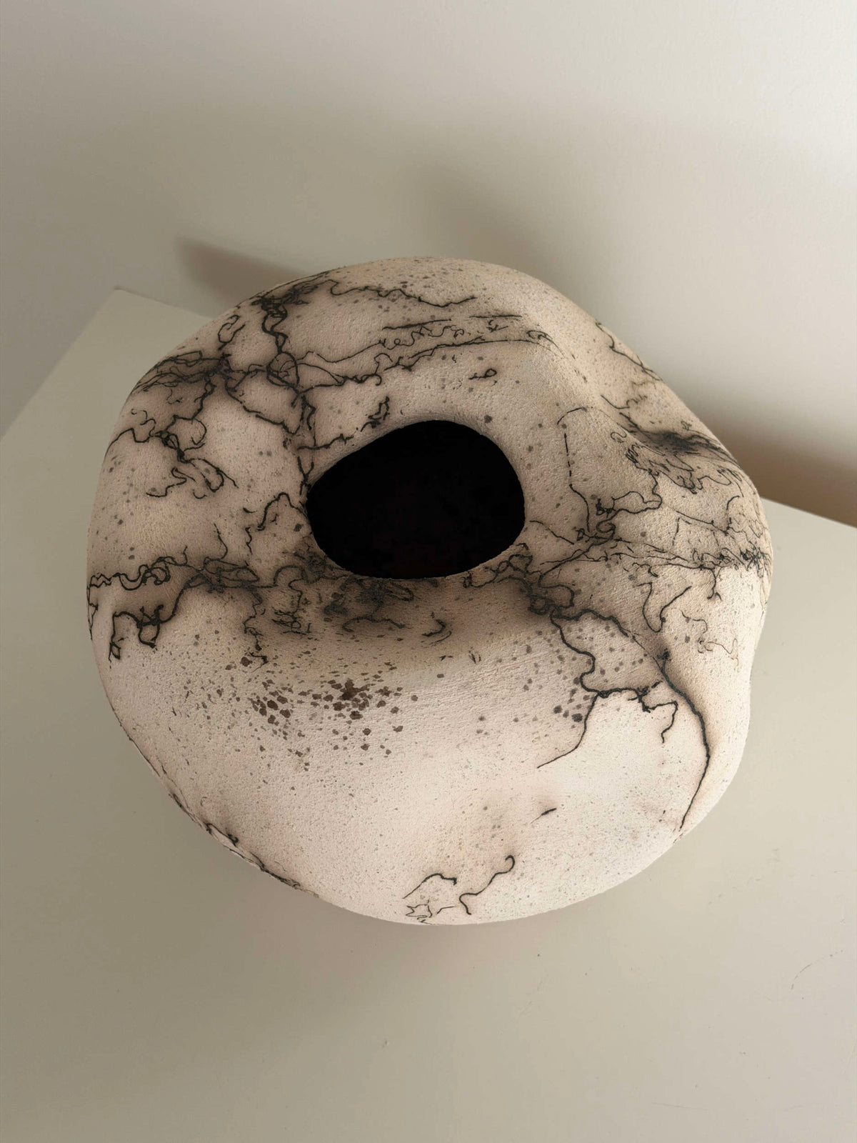 Horse Hair Raku Vase