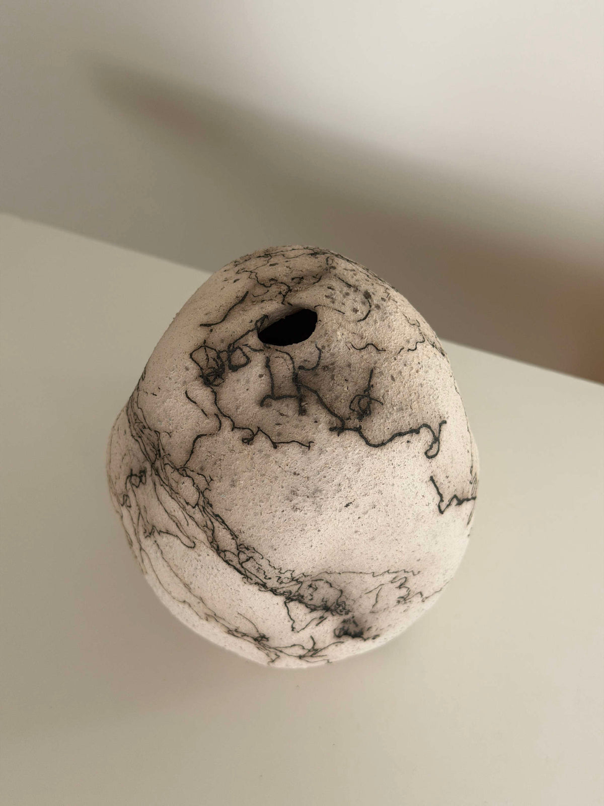 Horse Hair Raku Vase