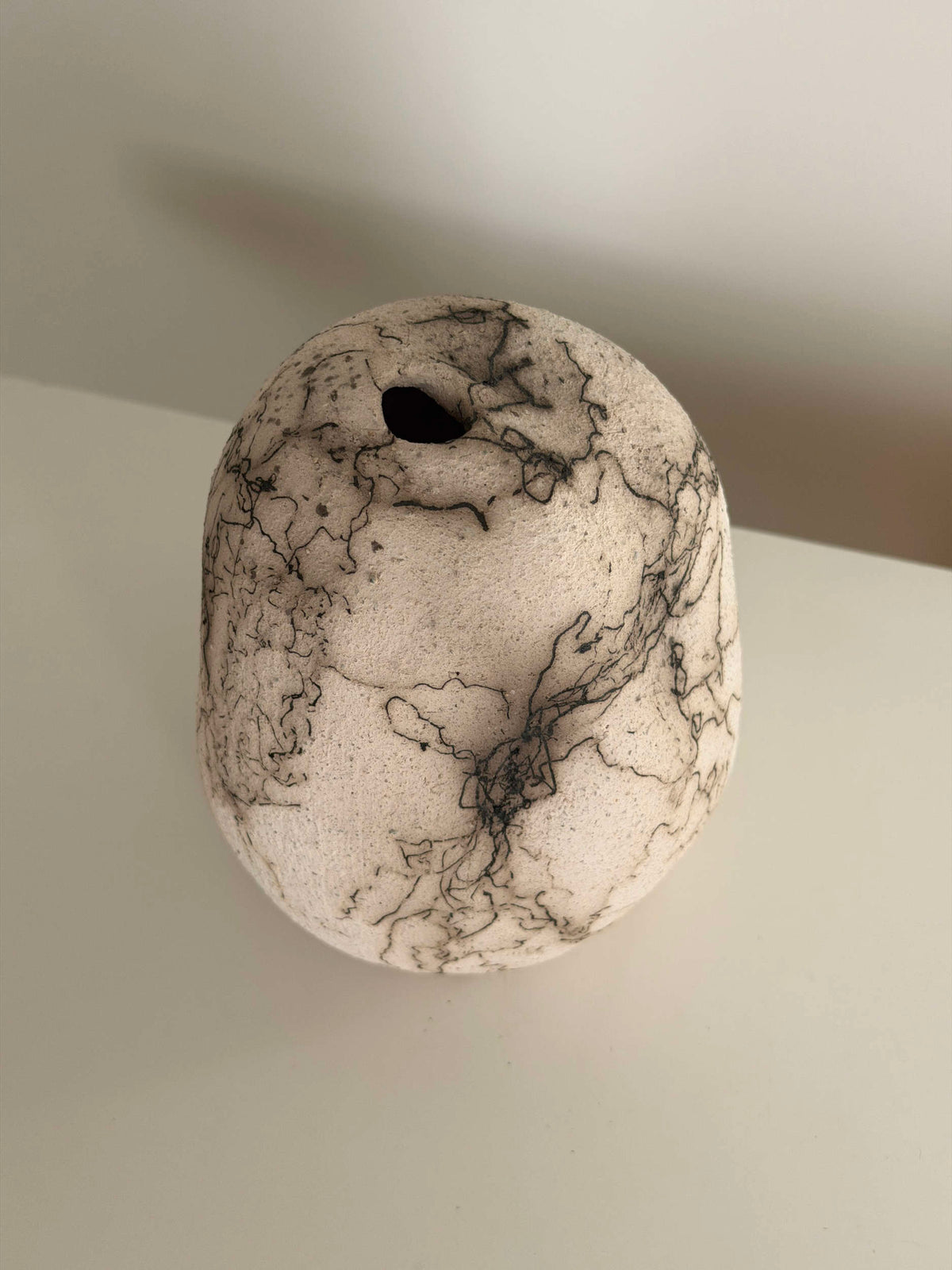 Horse Hair Raku Vase