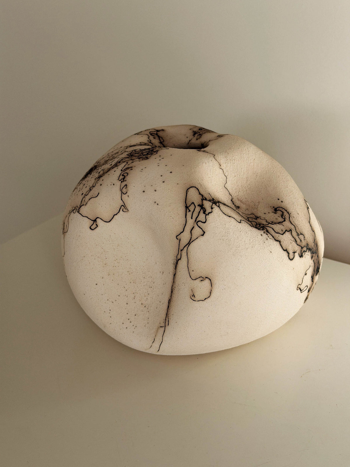 Horse Hair Raku Vase