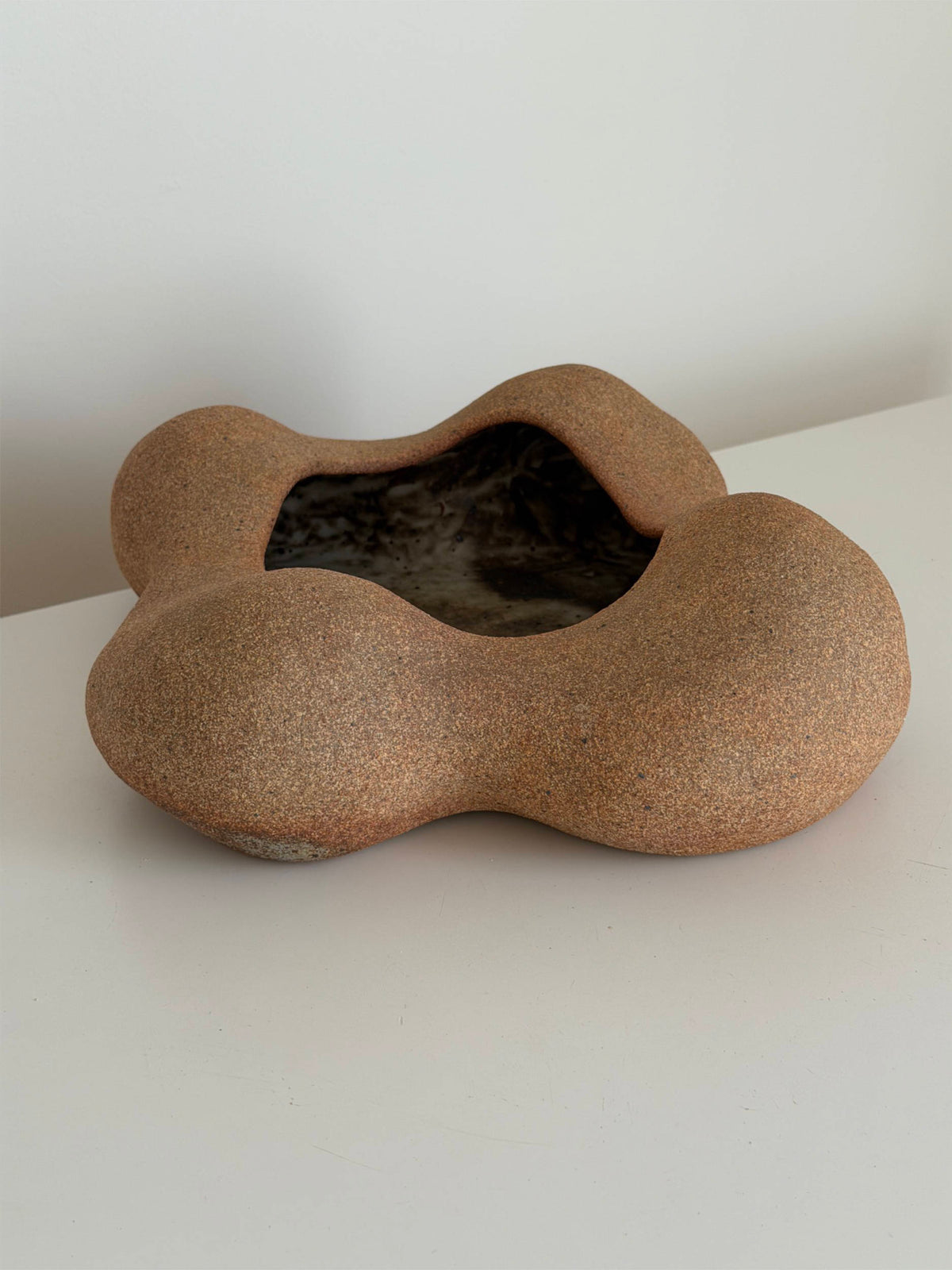 Sculptural Vessel in Unglazed Clay
