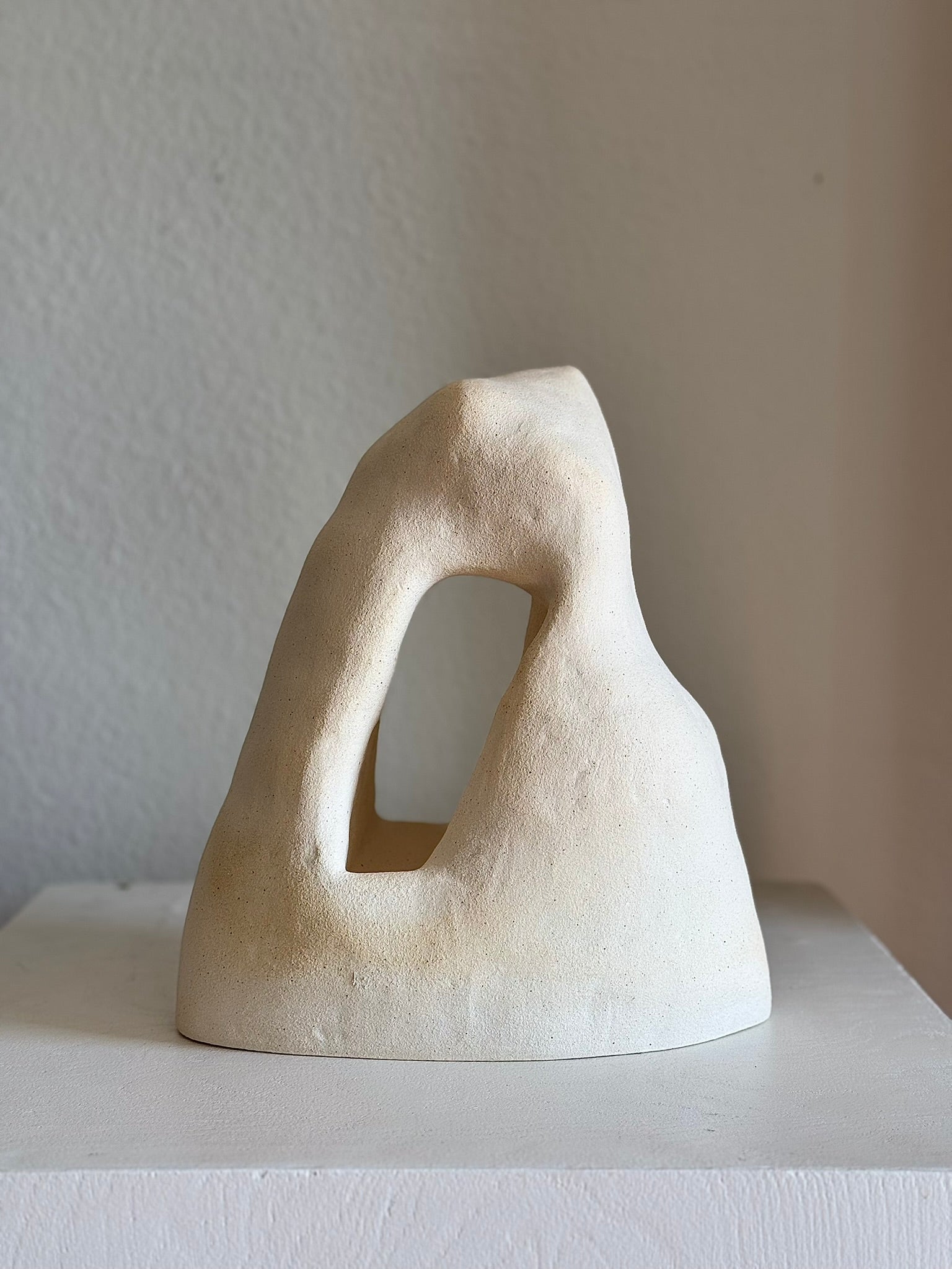 Beige Asymetrical Sculpture