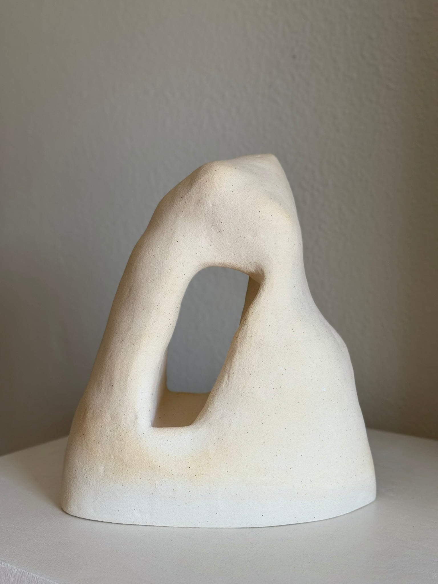 Beige Asymetrical Sculpture